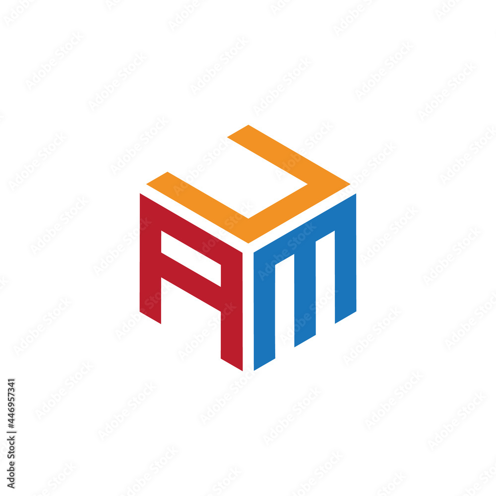 Hexagon logo with the letters UAM design Hexagon logo with the letters UAM design