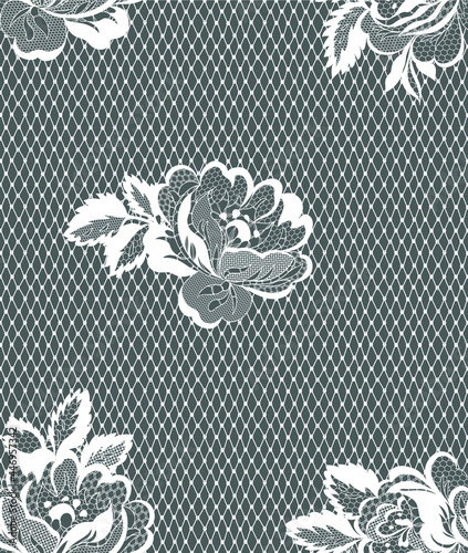 vector floral lace seamless pattern