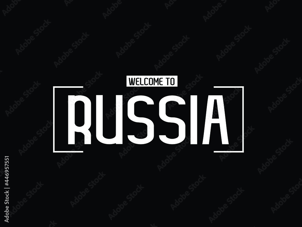 welcome to Russia typography modern text Vector illustration stock 