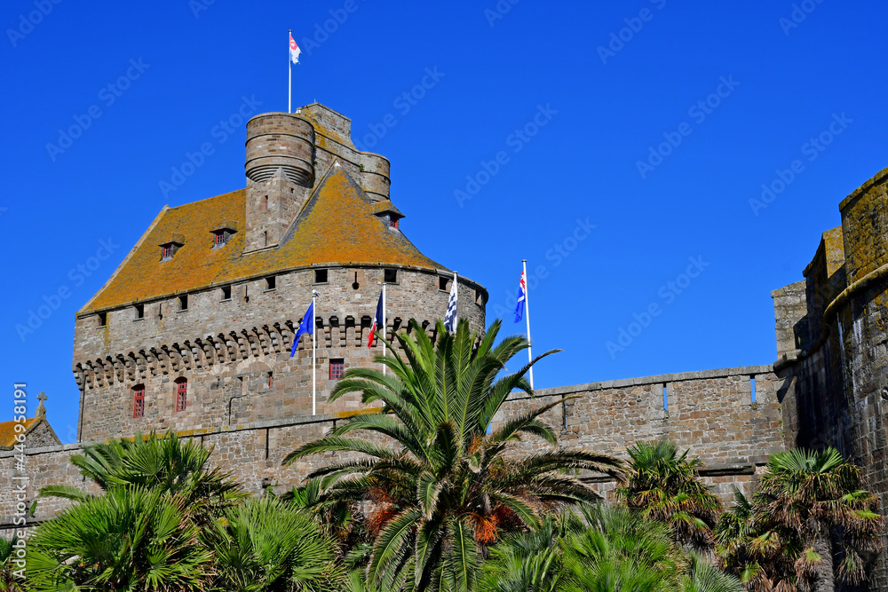 Saint Malo, France - september 7 2020 : walled city