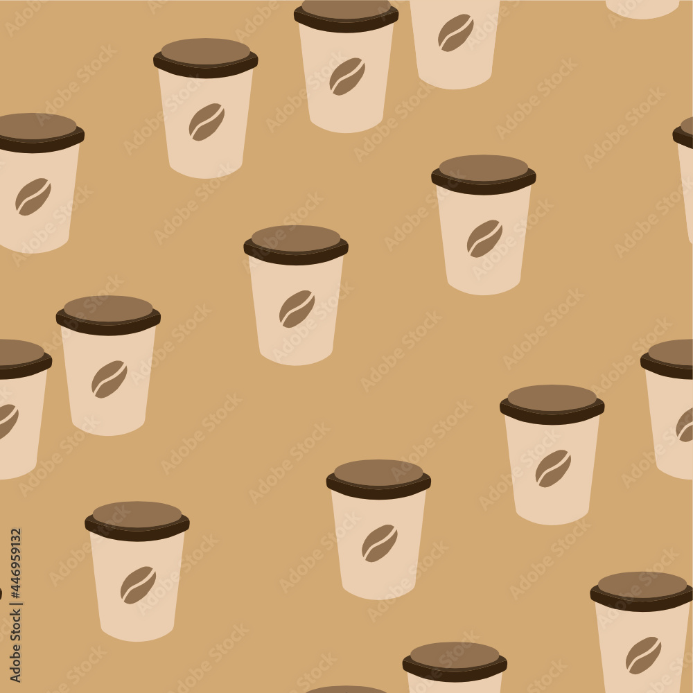 Seamless pattern with office attributes