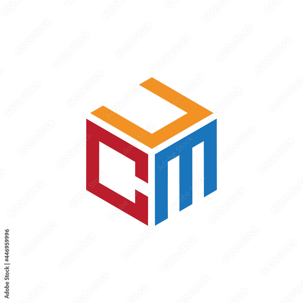 Hexagon logo with the letters UCM design Hexagon logo with the letters UCM design