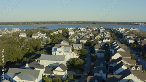 The community of Daniel Island with the Wando River in the background
