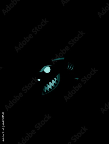 colorful shark illustration design