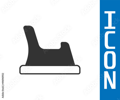 Grey Baby potty icon isolated on white background. Chamber pot. Vector