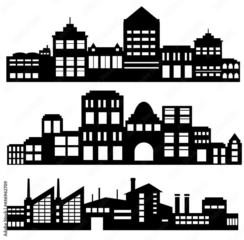 Silhouette of city Cityscape skyline landscape background Silhouette of city Cityscape skyline landscape background