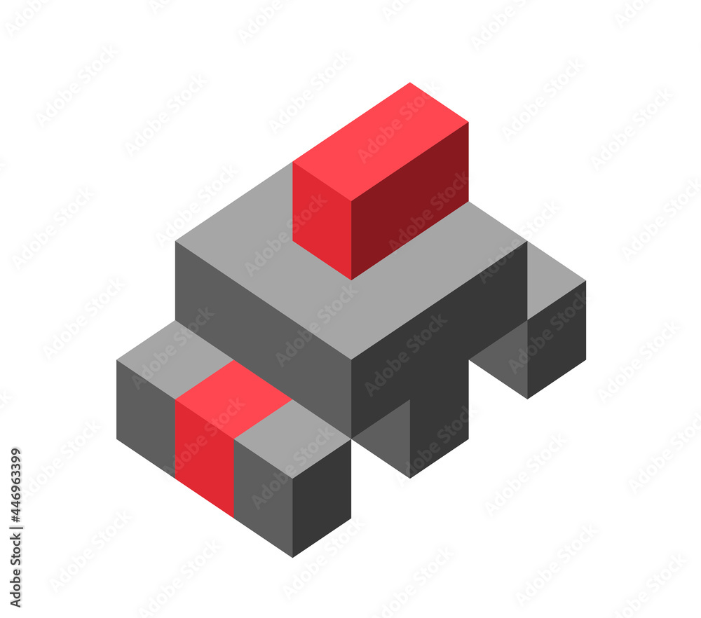 Abstract cubic isometric logo object, can be used as a template Abstract cubic isometric logo object, can be used as a template