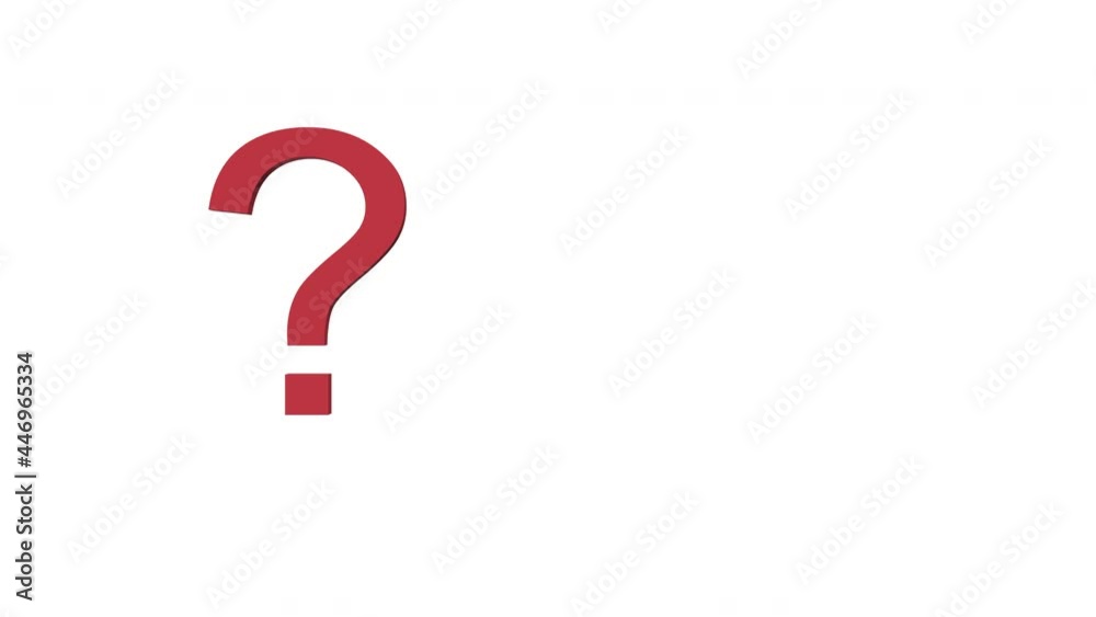 Red question mark on a white background Red question mark on a white background