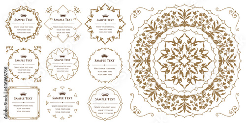 ビンテージオーナメントセット。各種フレーム、ボーダー。