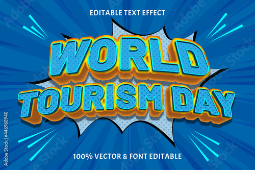 WORLD TOURISM DAY EDITABLE TEXT EFFECT