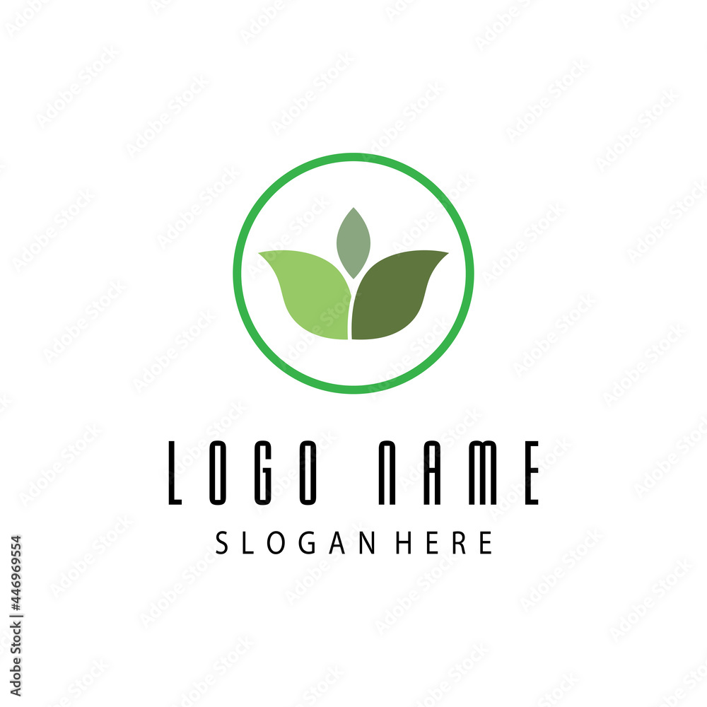 Leaf and Shutter Lens Aperture for Nature Photographer logo design inspiration
