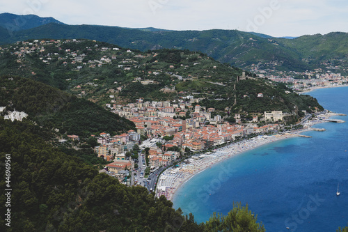 Fototapeta Naklejka Na Ścianę i Meble -  A panoramic view of Noli, Liguria - Italy