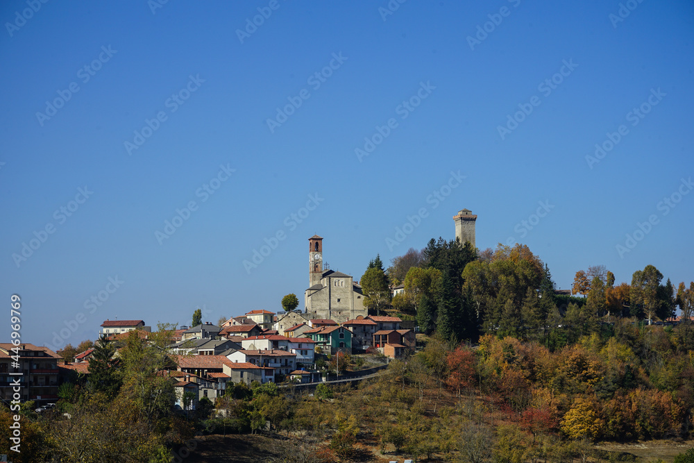 View of Murazzano, Piedmont . Italy