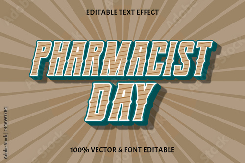 Pharmacist day editable effect emboss vintage style