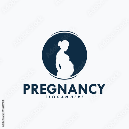 Pregnancy Logo Design Vector Template