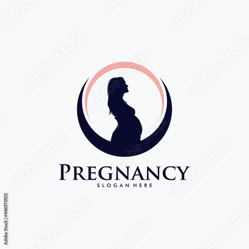 Pregnancy Logo Design Vector Template