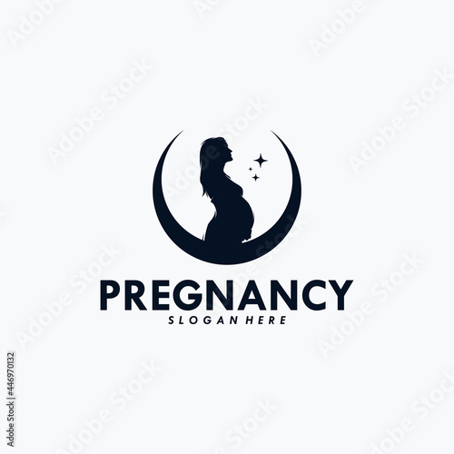 Pregnancy Logo Design Vector Template