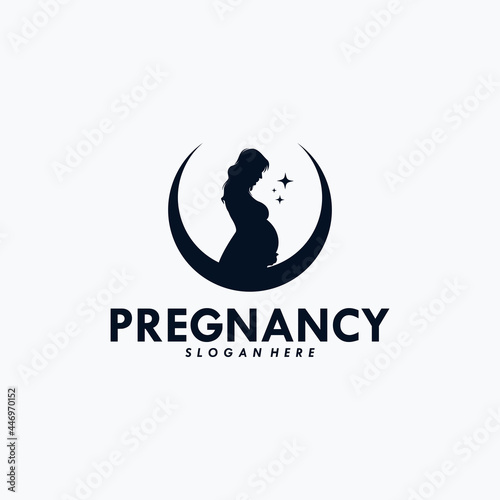 Pregnancy Logo Design Vector Template