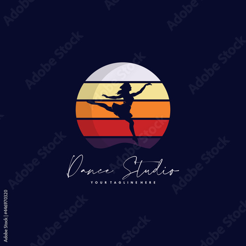 Colorful Gymnastic Logo Design Template