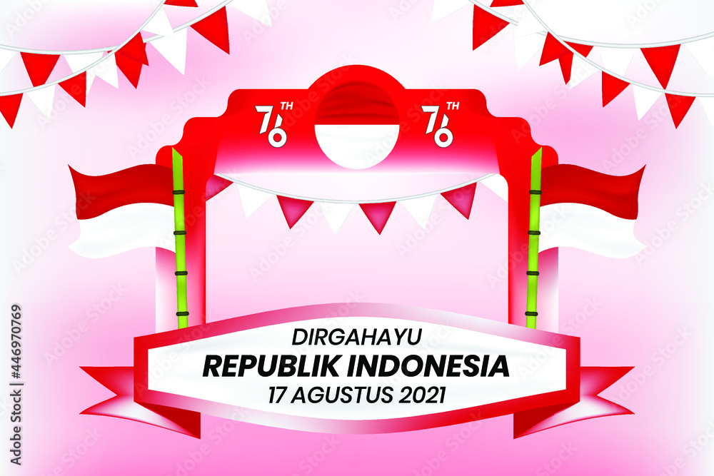 indonesia independence day 76th 17 agustus 2021 Stock Vector | Adobe Stock