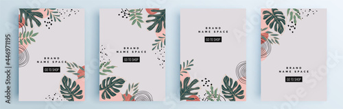 Modern abstract covers set, minimal covers design. Colorful geometric background, vector illustration.