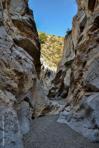 karst canyon called las Angosturas in Albuñol de Granada