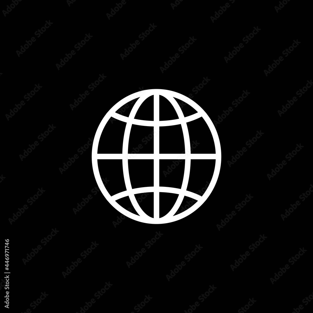 globe icon isolated with black background icon, globe icon vector symbol illustration globe icon isolated with black background icon, globe icon vector symbol illustration