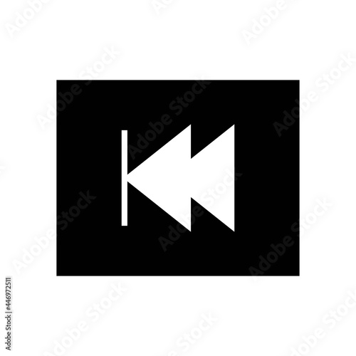 button backwards for multimedia player icon, multimedia button icon vector symbol illustration