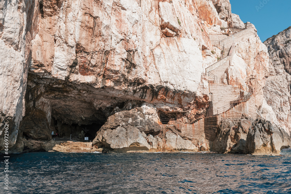 Entrance to a cave, Nettuno's Caves Entrance to a cave, Nettuno's Caves