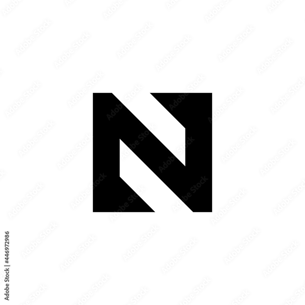 Initial letter N square, logo design inspiration Initial letter N square, logo design inspiration