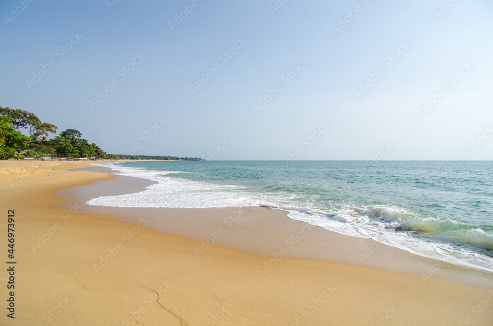 A beautiful empty beach in Sierra Leone, West Africa A beautiful empty beach in Sierra Leone, West Africa