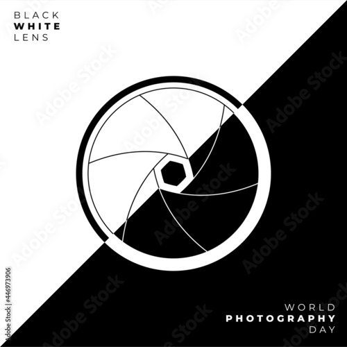 Black and white Camera Shutter design