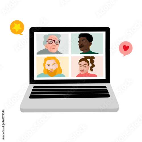 4 people in a zoom meeting