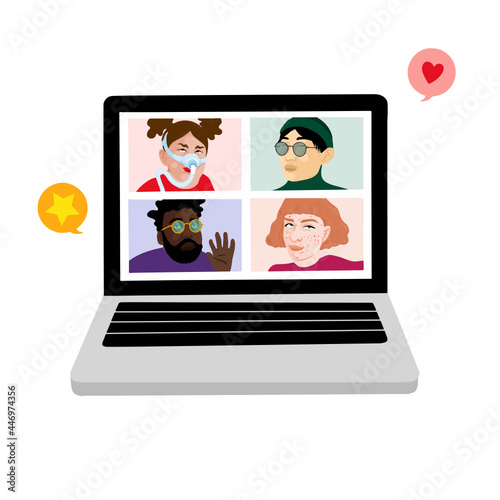 4 people in a zoom meeting