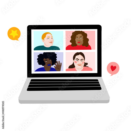 4 people in a zoom meeting