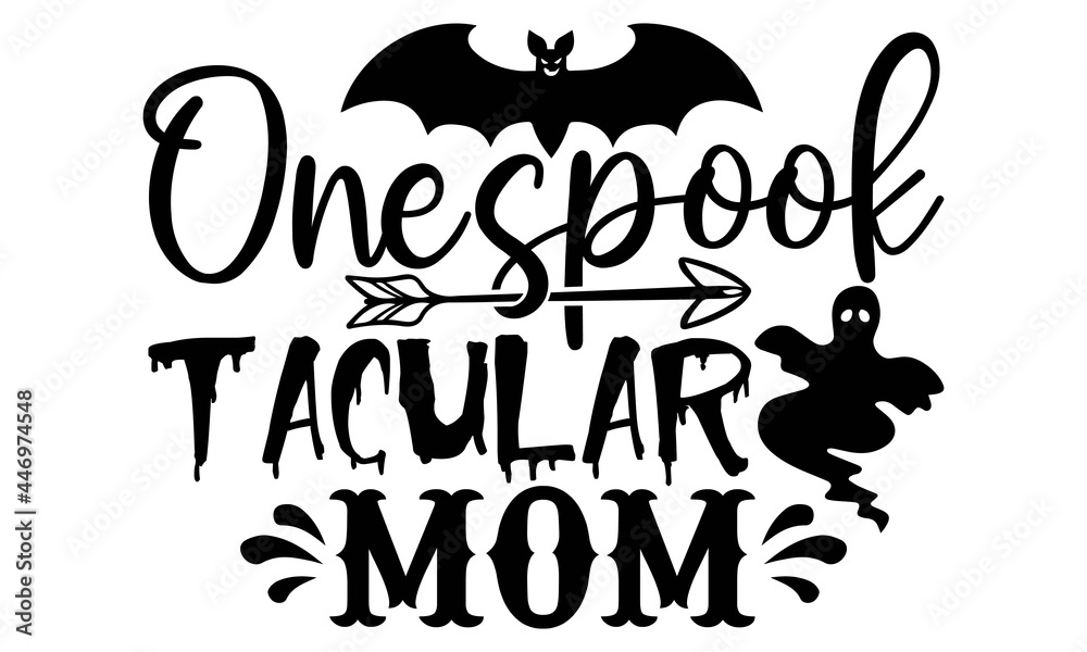 
One spook tacular mom- Halloween t shirts design is perfect for projects, to be printed on t-shirts and any projects that need handwriting taste. Vector eps
