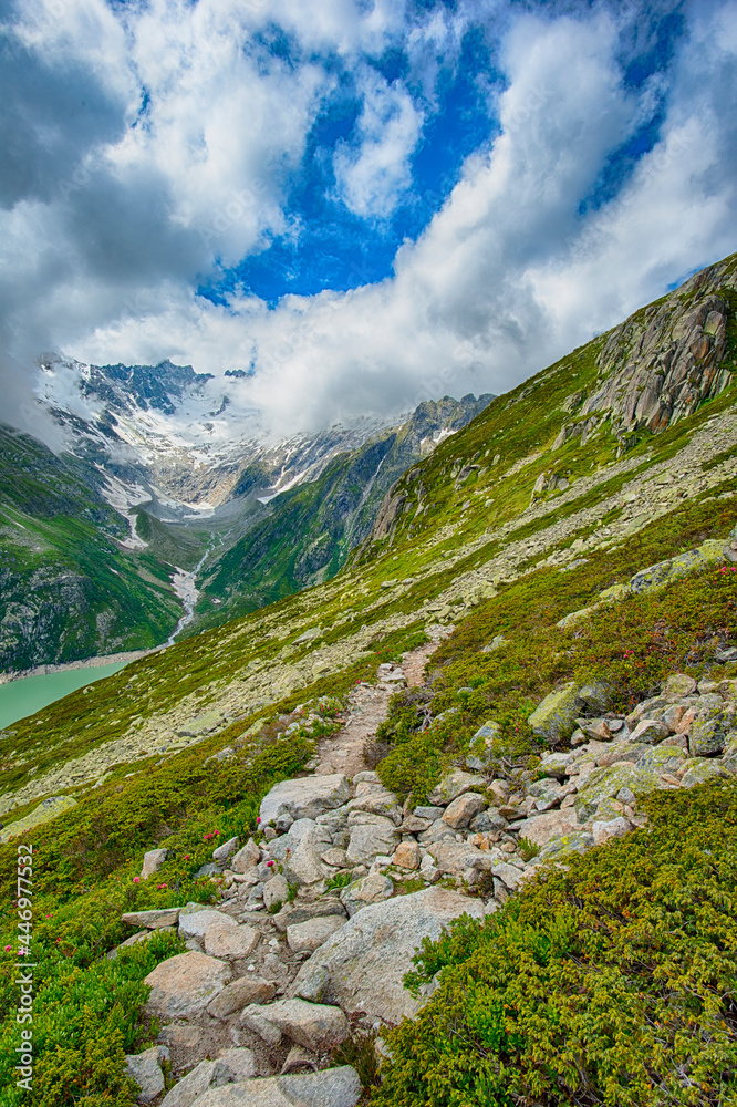 Wandern durch die Schweizer Alpen