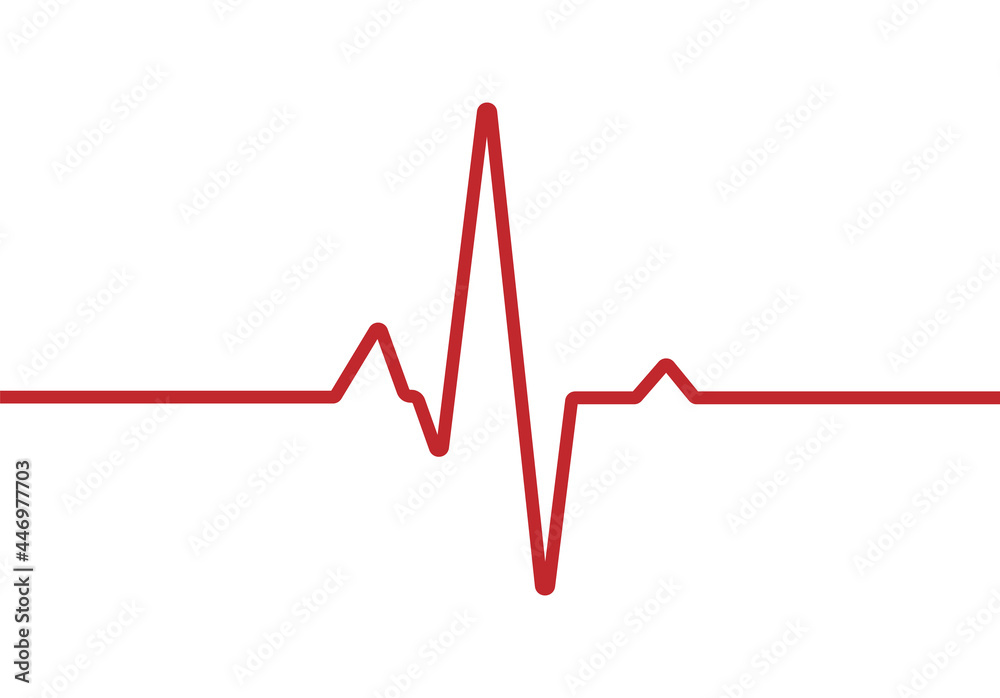 Heart pulse, one line, cardiogram sign, heartbeat - vector Heart pulse, one line, cardiogram sign, heartbeat - vector