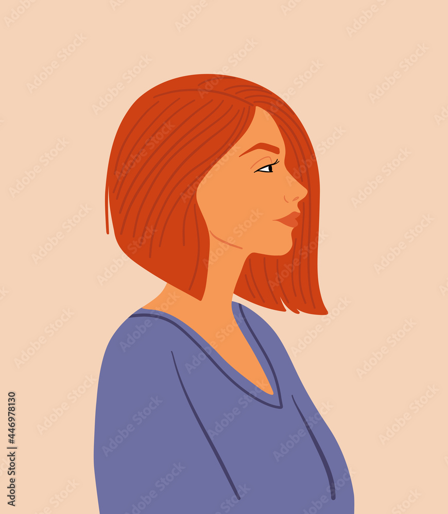 Vector portrait of girl. Beautiful woman. Vector portrait of girl. Beautiful woman.