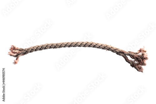 Piece of rope isolated on white background.