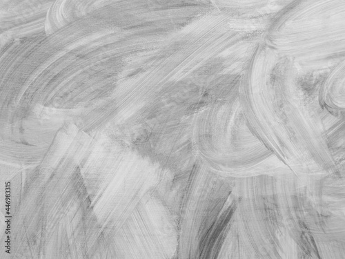 Abstract neutral canvas with wide brush strokes. Black and white creative background. 