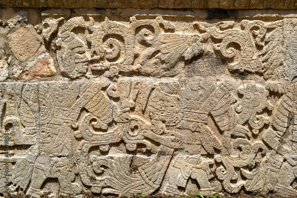 stone carving on the wall stone carving on the wall