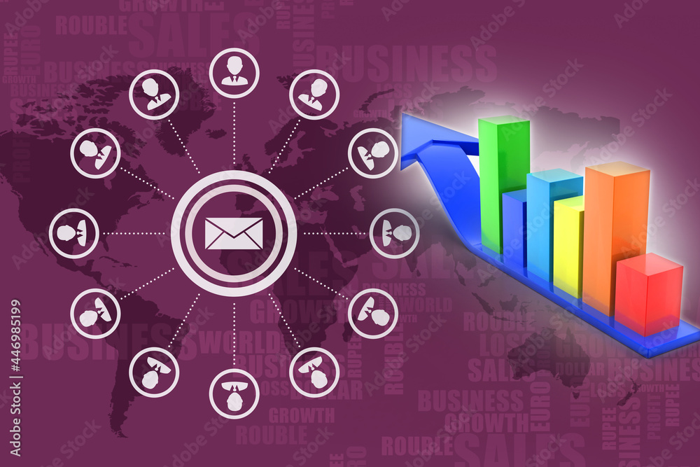 Obraz premium 3d rendering Stock market online business concept. business Graph 