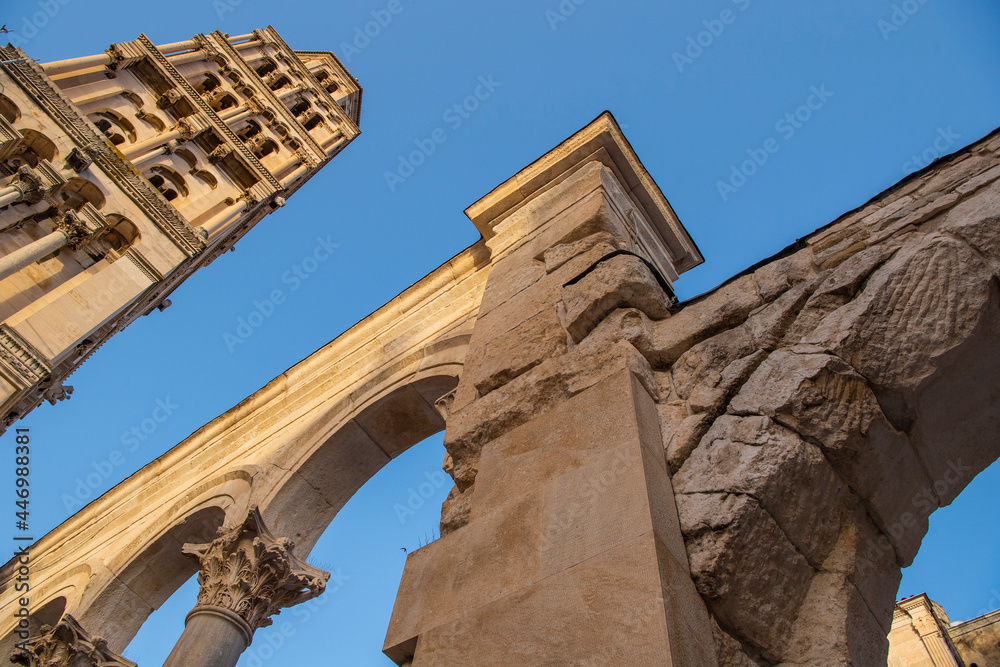the ancient Roman ruins Diocletian's Palace in Split the ancient Roman ruins Diocletian's Palace in Split