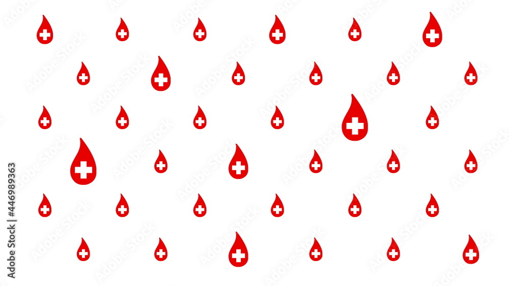 ฺBlood Drop Pattern on White Background