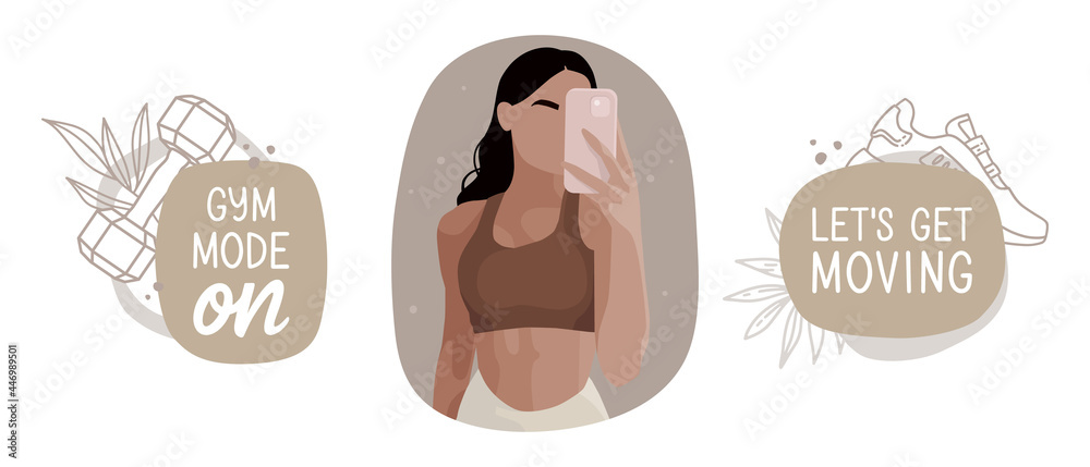 Body exercises Stickers, Unique Designs