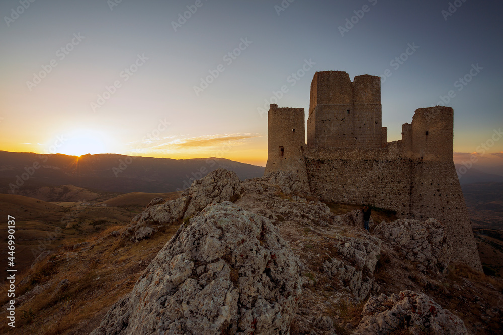 Castello di Rocca Calascio. In provincia dell'aquila, in Abruzzo. Set del film il nome della rosa  
