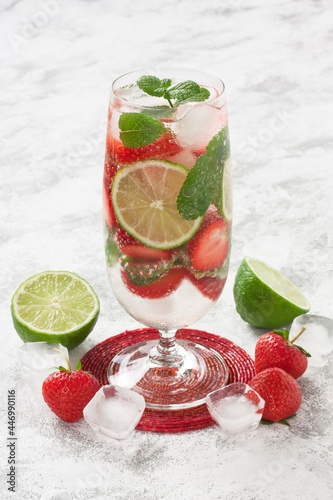 Mojito strawberry cocktail