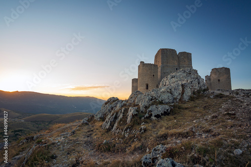 Castle of Rocca Calascio. In the province of L'Aquila, in Abruzzo. Set of the film the name of the rose