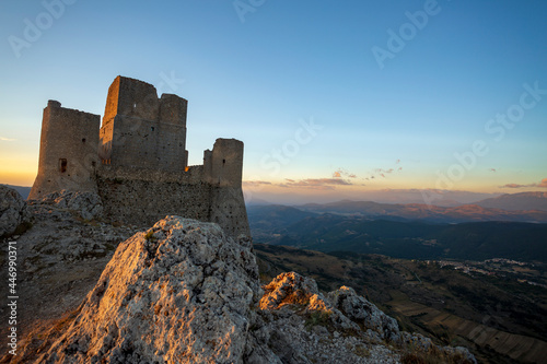 Castle of Rocca Calascio. In the province of L'Aquila, in Abruzzo. Set of the film the name of the rose © Claudio Quacquarelli